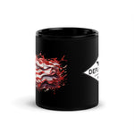 Liquid Flag Deployed Black Glossy Mug