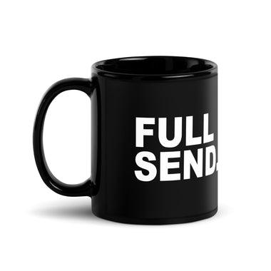 Full Send Black Glossy Mug