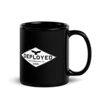 Liquid Flag Deployed Black Glossy Mug