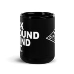 Find Out Black Glossy Mug