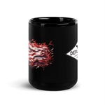 Liquid Flag Deployed Black Glossy Mug