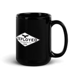 Liquid Flag Deployed Black Glossy Mug