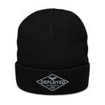 Deployed Ribbed knit beanie hat