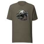 Deployed Military Helmut Graphic T-shirt