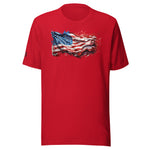 Deployed Liquid American Flag Graphic t-shirt - 4th of July