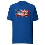 Deployed Liquid American Flag Graphic t-shirt - 4th of July