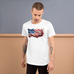 Deployed Liquid American Flag Graphic t-shirt - 4th of July