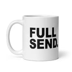 Full Send White glossy mug