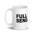 Full Send White glossy mug