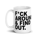 Find Out White glossy mug